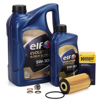6L elf Evolution R-TECH ELITE 5W-30 HENGST Ölfilter für RENAULT 1.6/1.7/1.8 dCi