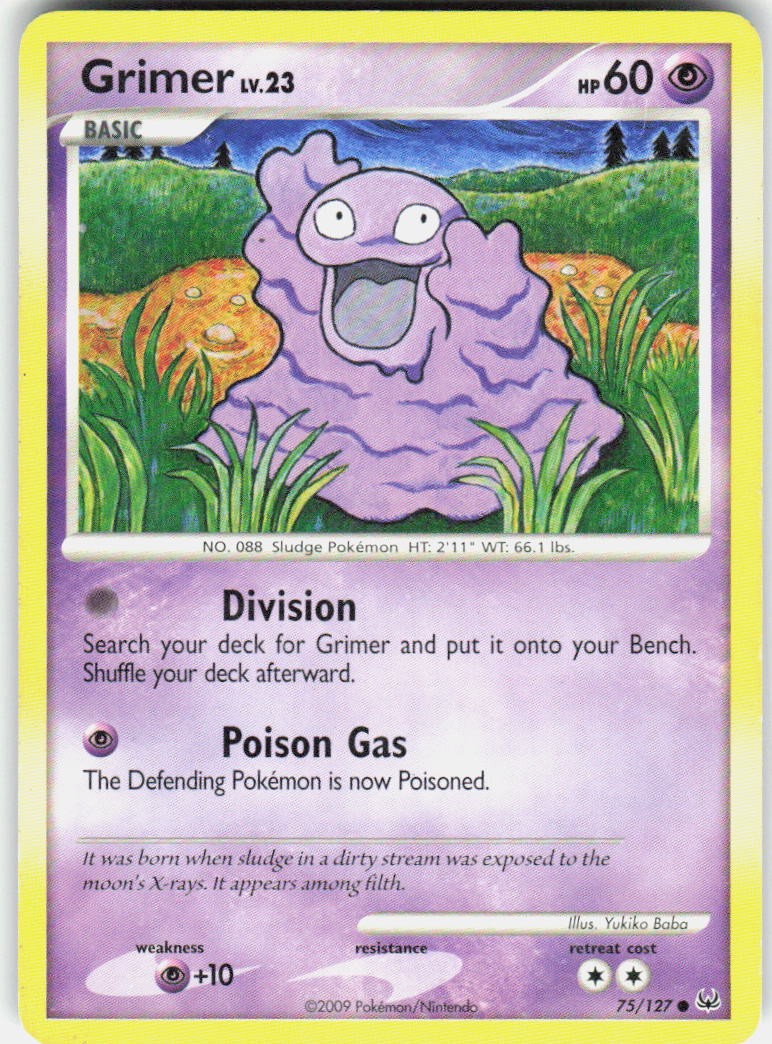 Grimer 75/127 Common Platinum Pokemon Lightly Played