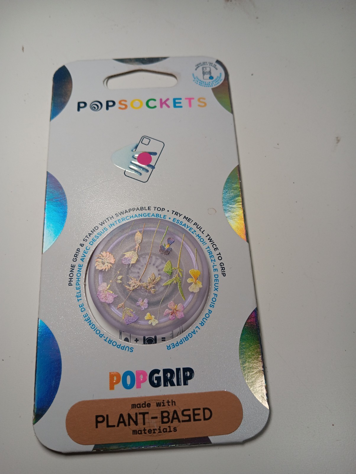 Pop Grip Floral Pop Socket Made With Plant Based Materials - Photo 1