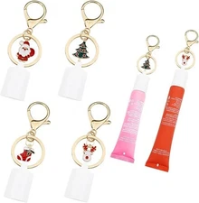 4 PCS Lip Gloss Keychain for Summer Fridays 0.5 Oz,LANGIGE 0.35 oz Christmas