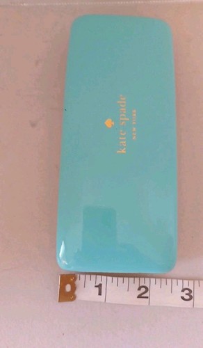 Kate Spade NY Sunglass Eyeglass Clamshell Case Blue Green Hard Glass Case - Picture 5 of 10