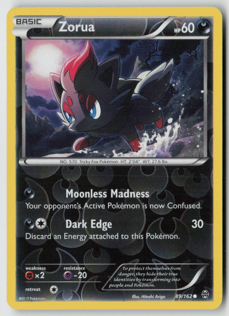 Zorua (89) 89/162 - XY - BREAKthrough Reverse Holo - PTCG - LP