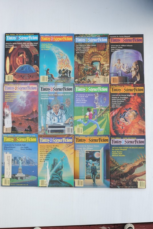Fantasy & Sccience Fiction full year 1984 Lucius Shepard,Fred Pohl,Stephen King