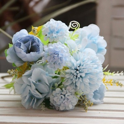 Nordic Style Artificial Silk Flower Bouquet for Wedding Home Decoration