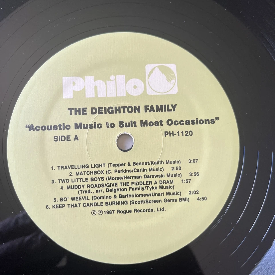 DEIGHTON FAMILY: acoustic music to suit most occasions PHILO 12" LP 33 RPM VG+ — 第 4/4 张图片