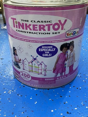 Vintage Girl 200pc TinkerToy Construction Set w/Container - Image 1 of 4