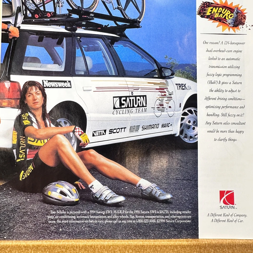 1994 Saturn Cycling Team SW2 2 Page Vintage Print Ad Pro Bike Racing Car Trek - Image 4 of 4