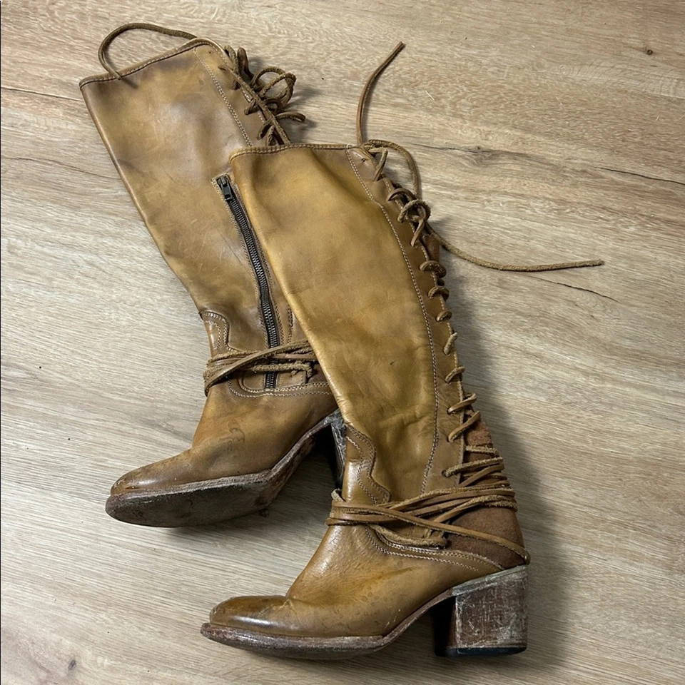 Кожаные ботинки Freebird от Steven Coal на шнуровке - Изображение 4 из 4