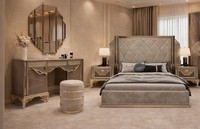 Schlafzimmer Set Mit Elegantem Bett Nachttischen Und Schminktisch
