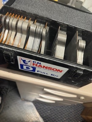 C.H. Hanson Size D Precut Shim Set (Incomplete Kit about 85% full) Box And Shims