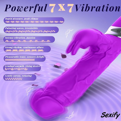 9" Large Rabbit Vibrator Big Realistic Dildo Clit USB Rechargeable Wand Sex Toy - Picture 23 of 33