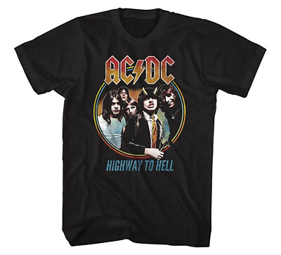 AC/DC Highway to Hell 100% Cotton Official American Classics T-Shirt Black S & M