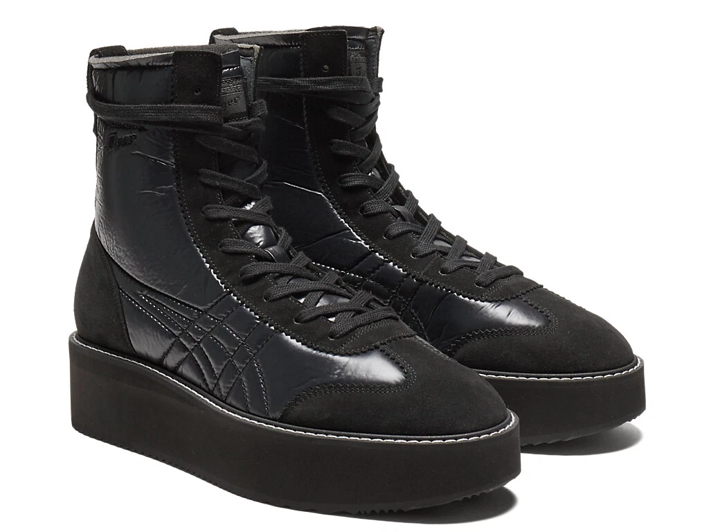 ASICS Onitsuka Tiger DELEGATION STIVALI CHUNK 1183C117 001 NERO NERO Scarpe unisex