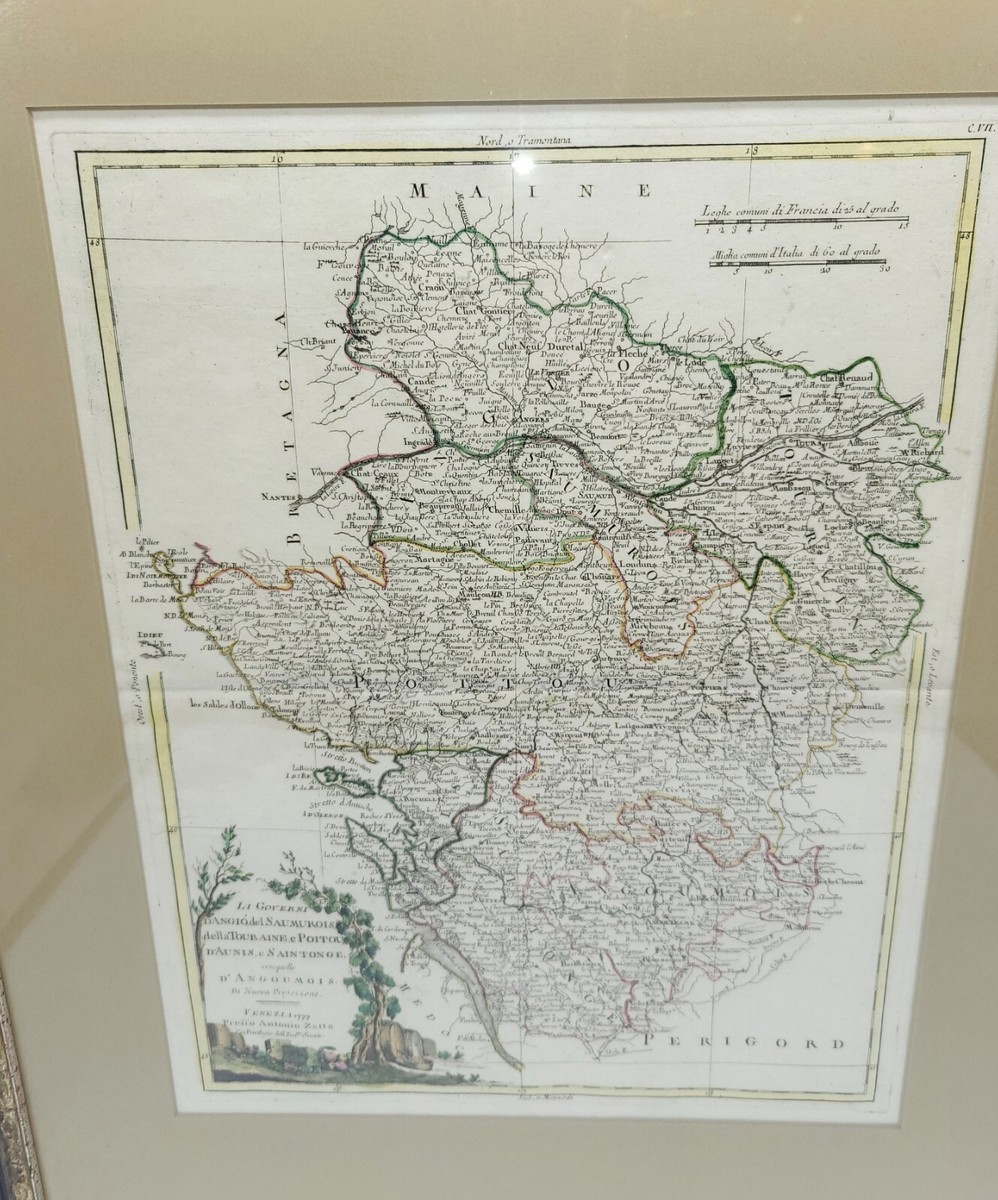 フランスアンティーク　MAP 1777 Antique Map Region of Languedoc, Foix, Roussillon and