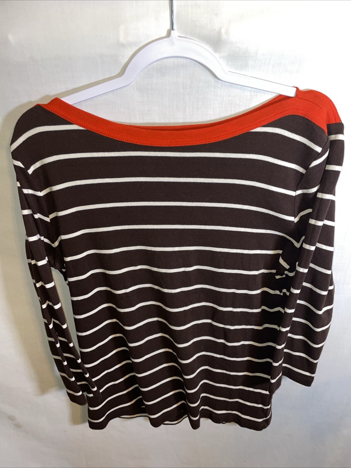 Lauren Ralph Lauren Dressy Blouse Womens Size XL Brown Striped Going Out Party