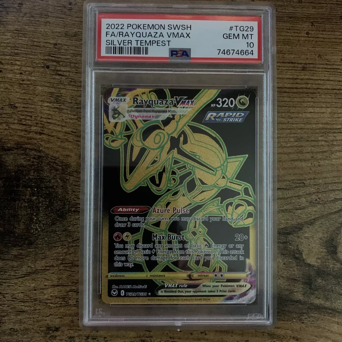 Rayquaza Vmax - TG29/TG30 - PSA 10 - Secret Rare - Silver Tempest