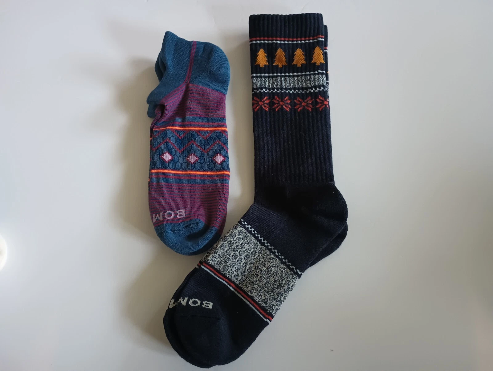Bombas Holiday Winter Calf & Ankle Socks Lot Of 2 Pairs Size L