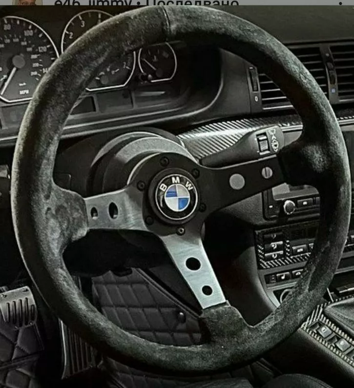 E46 suede 2024 steering wheel