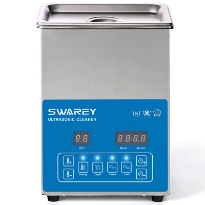 SWAREY Professional Ultrasonic Cleaner Jewellery Coins Cleaning Machine Basket 2.5L