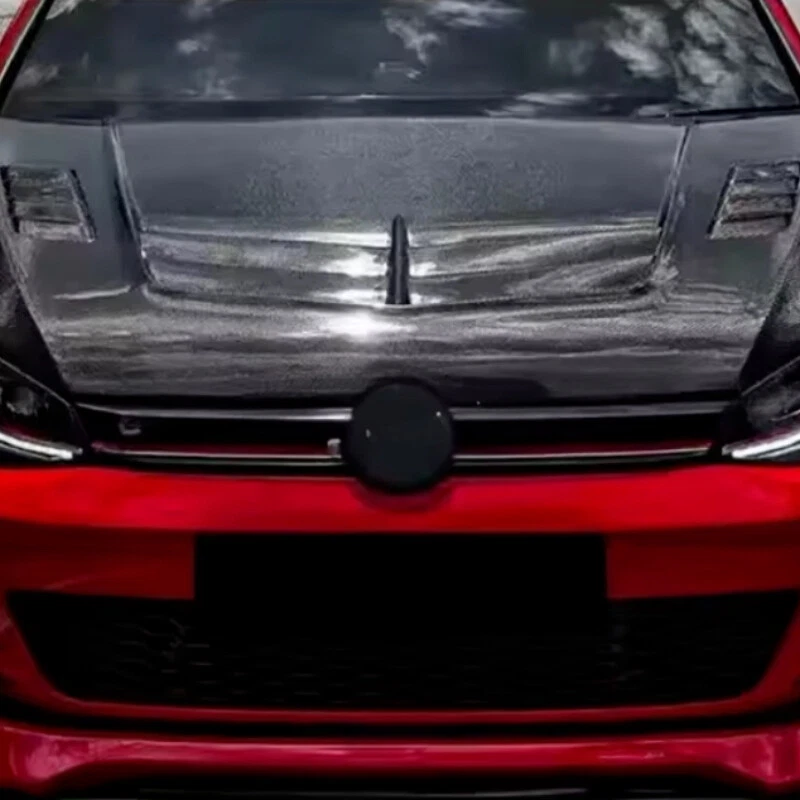 Capó del motor de fibra de carbono para Volkswagen Golf 7 7,5 MK7 7,5 GTI estilo VRS Foto 4 de 4