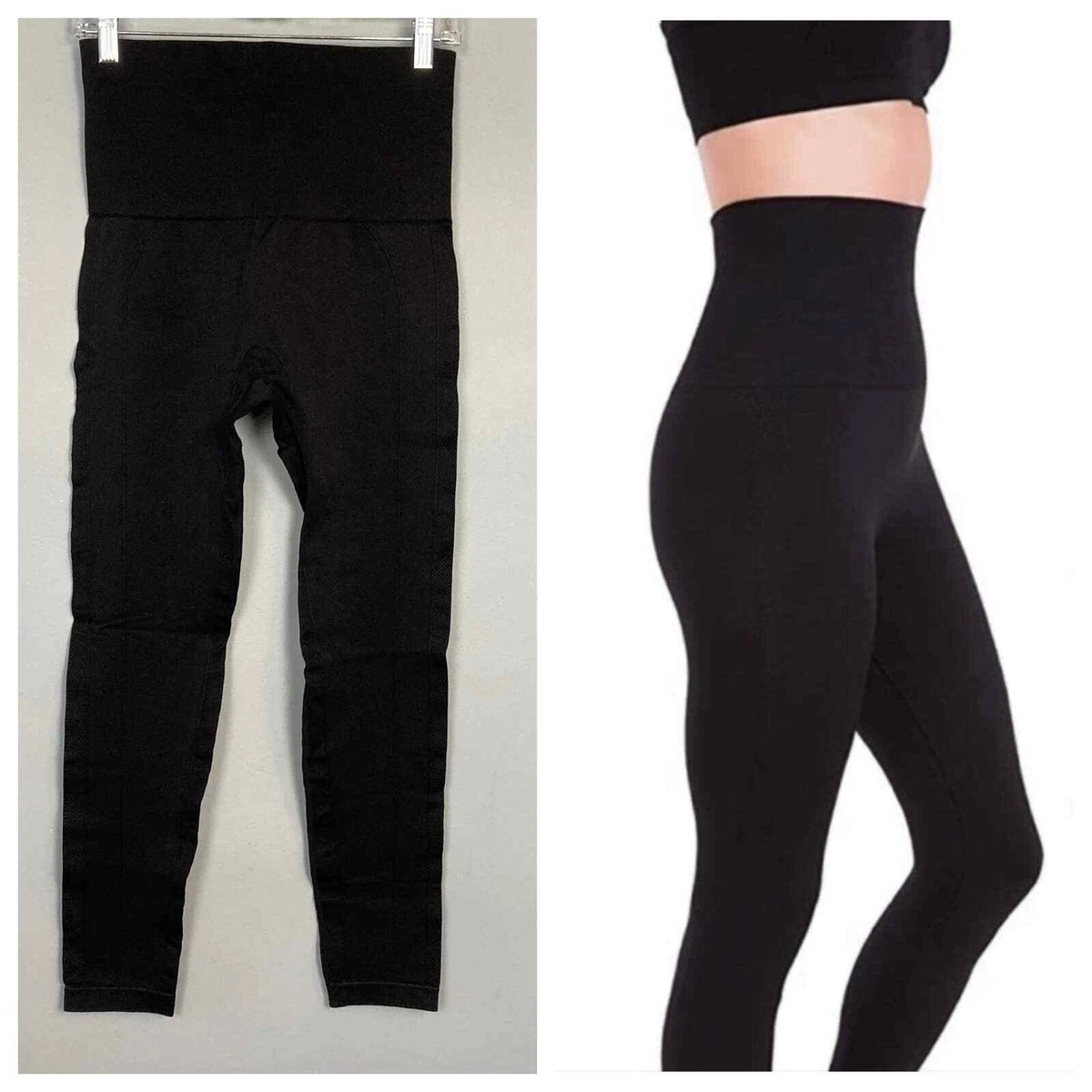 Homma Black Seamless High Waisted Compression Leggings Women's