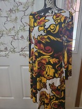 SIZE 12 VOIR VOIR Multi Colored Long Sleeve Knee Length Dress INVPV1893