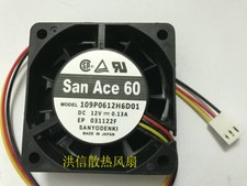 For Sanyo SANYO 109P0612H6D01 DC12V 0.13A 6015 6CM cooling fan