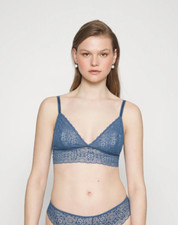Polo Ralph Lauren Women's Sz L Wireless Longline Triangle Eyelet Bra Bralette