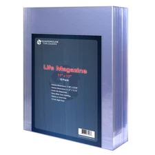 Pack of 10 BCW 11x15x7mm Life Magazine Hard Plastic Topload HoldersGuardhouse