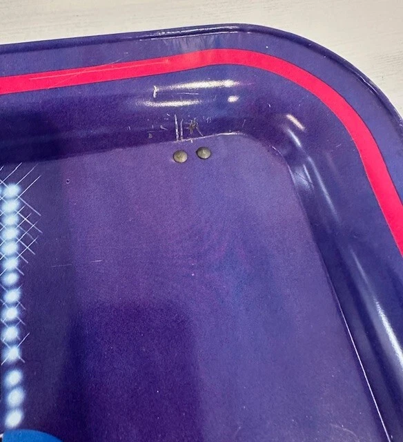 Bandeja de regazo de metal Ms. Pac-Man Midway vintage años 80 - estado excepcional - ¡RARA! Foto 4 de 4