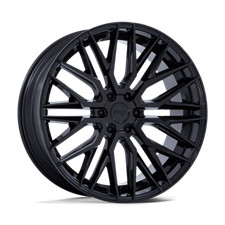1 22 Inch Black Wheel Rim Niche M224 Gamma 22x9.5 25mm 6x5.5 Lug Chevy Gmc