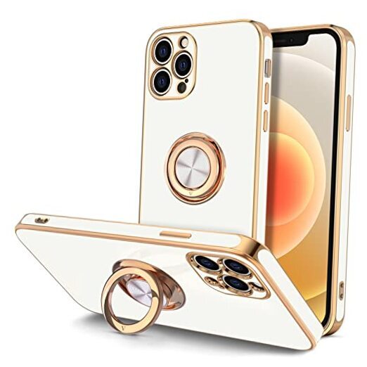 Case for iPhone 12 Pro Max Case with Ring Stand [360 Case for iPhone 12 Pro Max Case with Ring Stand [360