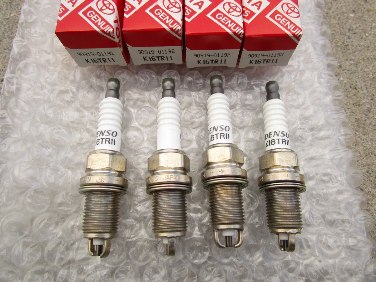 FITS: 98 - 00 TOYOTA COROLLA 1.8L 4CYL SPARK PLUG QTY 4 OEM BRAND