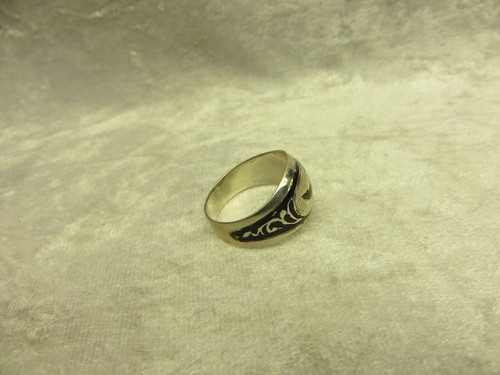Fingerring, Silber, 875°. Niello. 1970. (F161-14) - Bild 2 von 5
