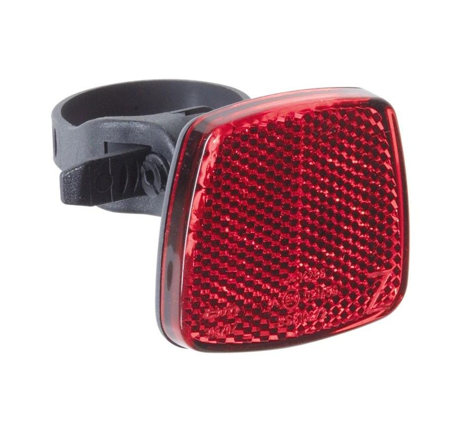 Fahrrad Rückstrahler Reflektor BUMM für hinten Kunststoff-Schraubschelle rot