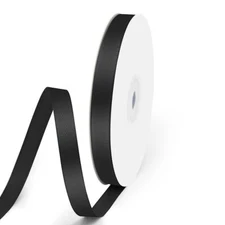 3/8" x 50 Yards Satin Ribbon - Black Silk Ribbon with Spool - Ideal for Gift ...