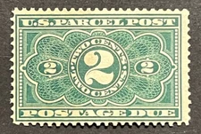 Travelstamps: 1912 US Stamps Scott #JQ2 2¢, Parcel Post Postage Due, Mint MNH OG