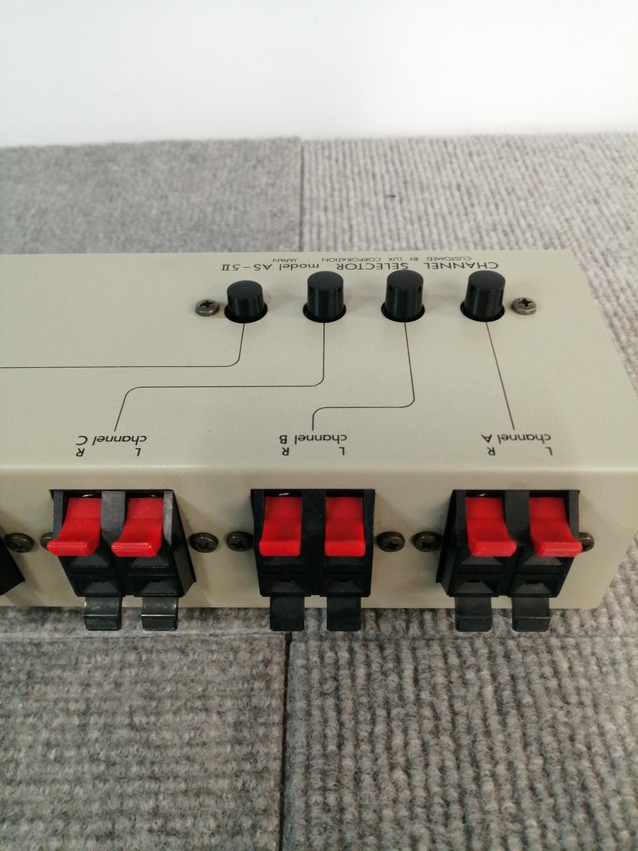 その他 LUXMAN SPEAKER SELECTOR AS-5III LUXMAN AS-5III Speaker Line Selector Silver Gray from japan