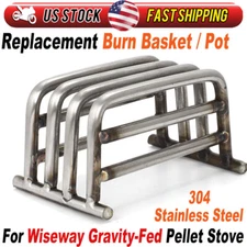 US Stainless Steel Burn Basket Burn Pot Fit For Wiseway Pellet Stove Replacement