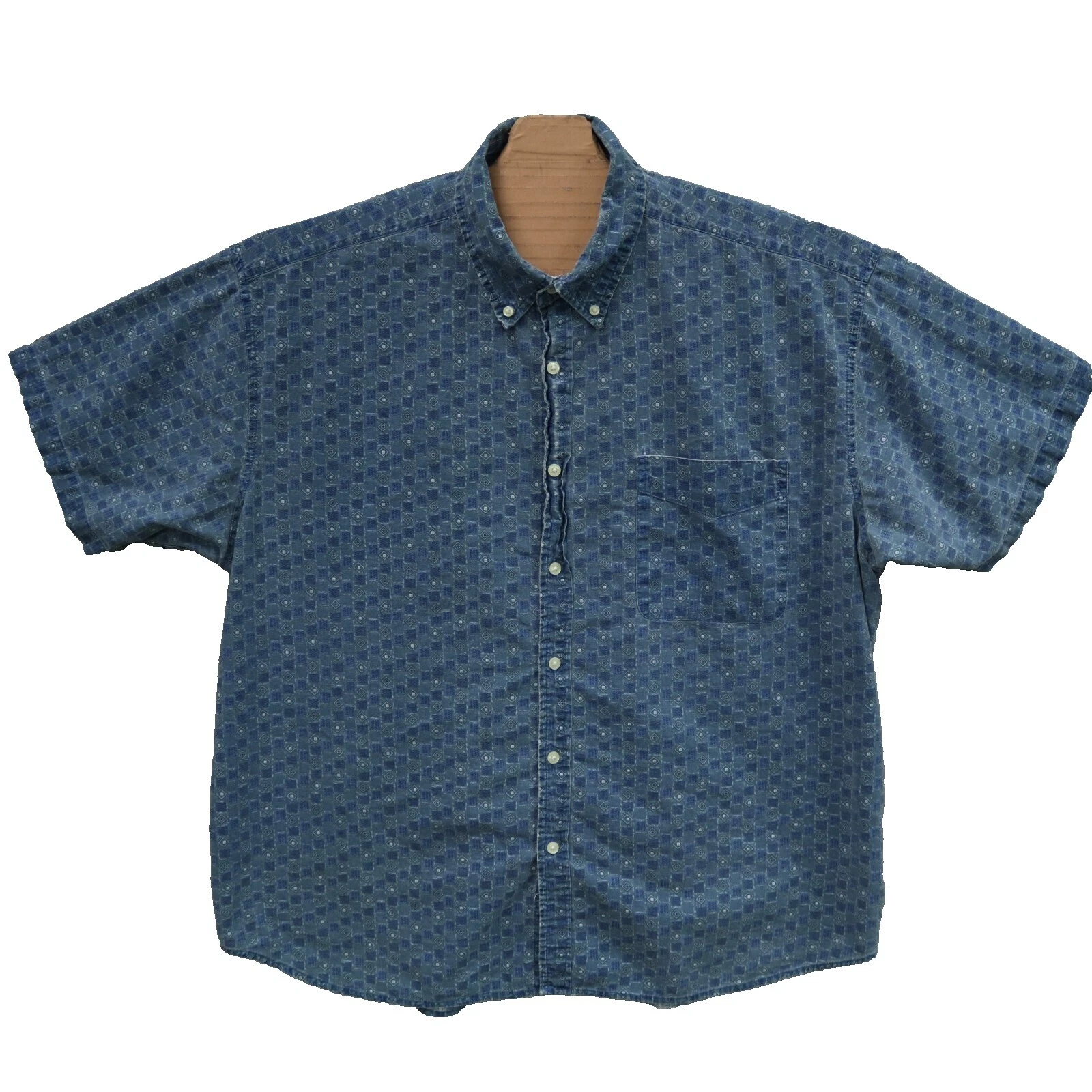 Camisas para hombre Faded Glory informales geométricas con botones