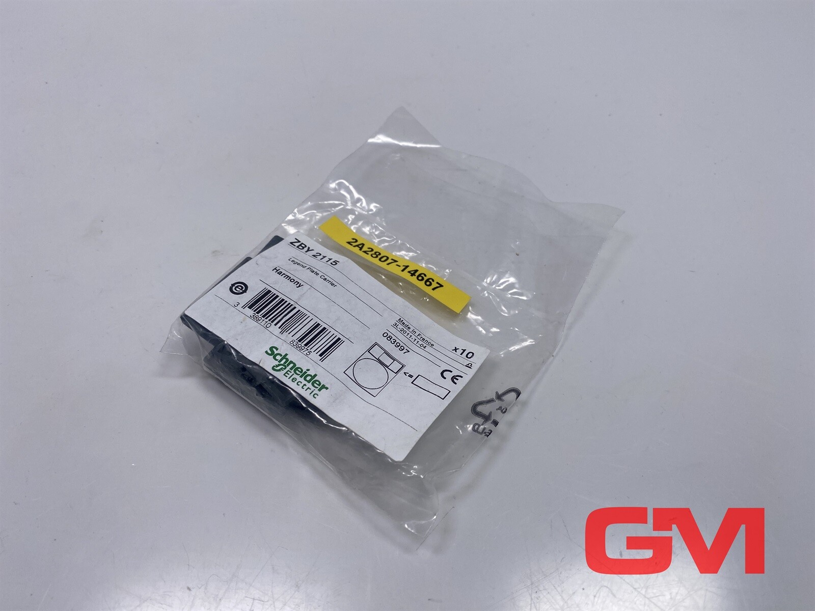 Vpe 10 x Schneider Electric Sign Holder ZBY2115 Legend Plate Carrier 083997