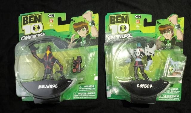 Ben10 Omniverse Villains Duo Malware & Khyber Action Figures RARE