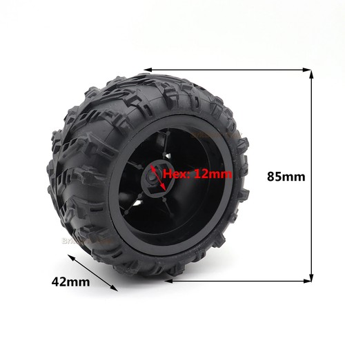 4 pezzi/lotto pneumatici ruota Monster Truck esagonali 12 mm per SCY 16101 Pro 16102 Pro 1:16 Off - Foto 6 di 24