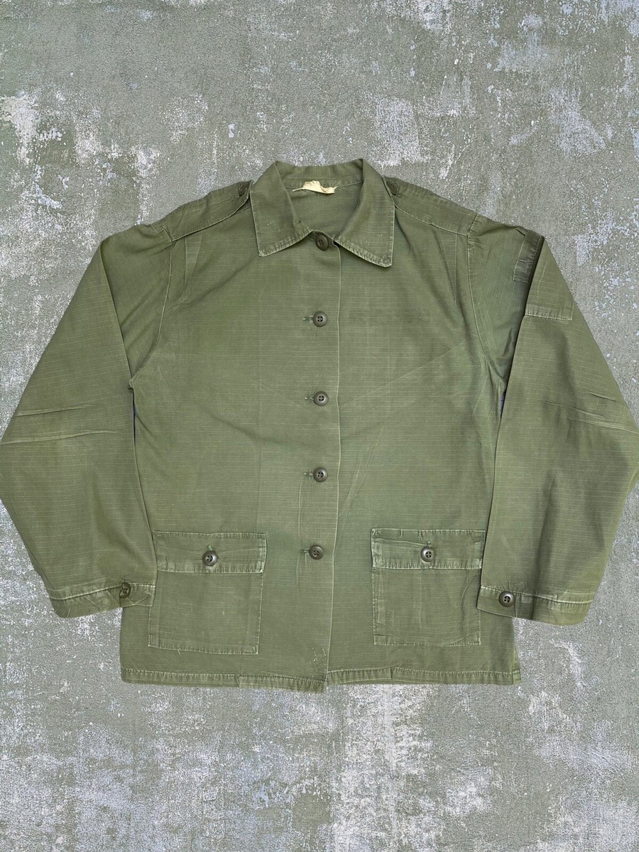Vintage US Military Vietnam War OG-107 70s Ripstop Poplin Shirt