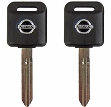 2 Ignition Key Blanks for Nissan 350Z Transponder Chip Key ID46