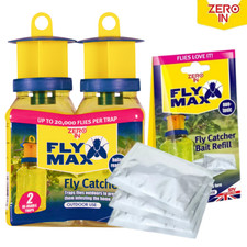 STV Fly Catcher Trap Twin Pack With Bait Zero In Potent Rescue Fly Trap Reusable