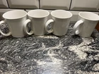 Fiestaware White Large Handle Coffee Mug Cup Java Set Of Four