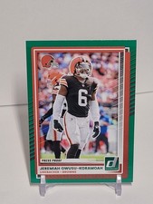 2025 Panini Donruss Football Green Press Proof #115 Jeremiah Owusu-Koramoah L2