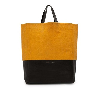 Celine Small Bicolor Suede and Calfskin Vertical Cabas Tote | Authenticated