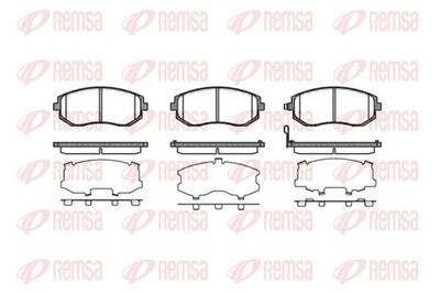 REMSA Bremsbelagsatz Scheibenbremse 0951.11 für GH GR G3 LEGACY IMPREZA 4 BL BP